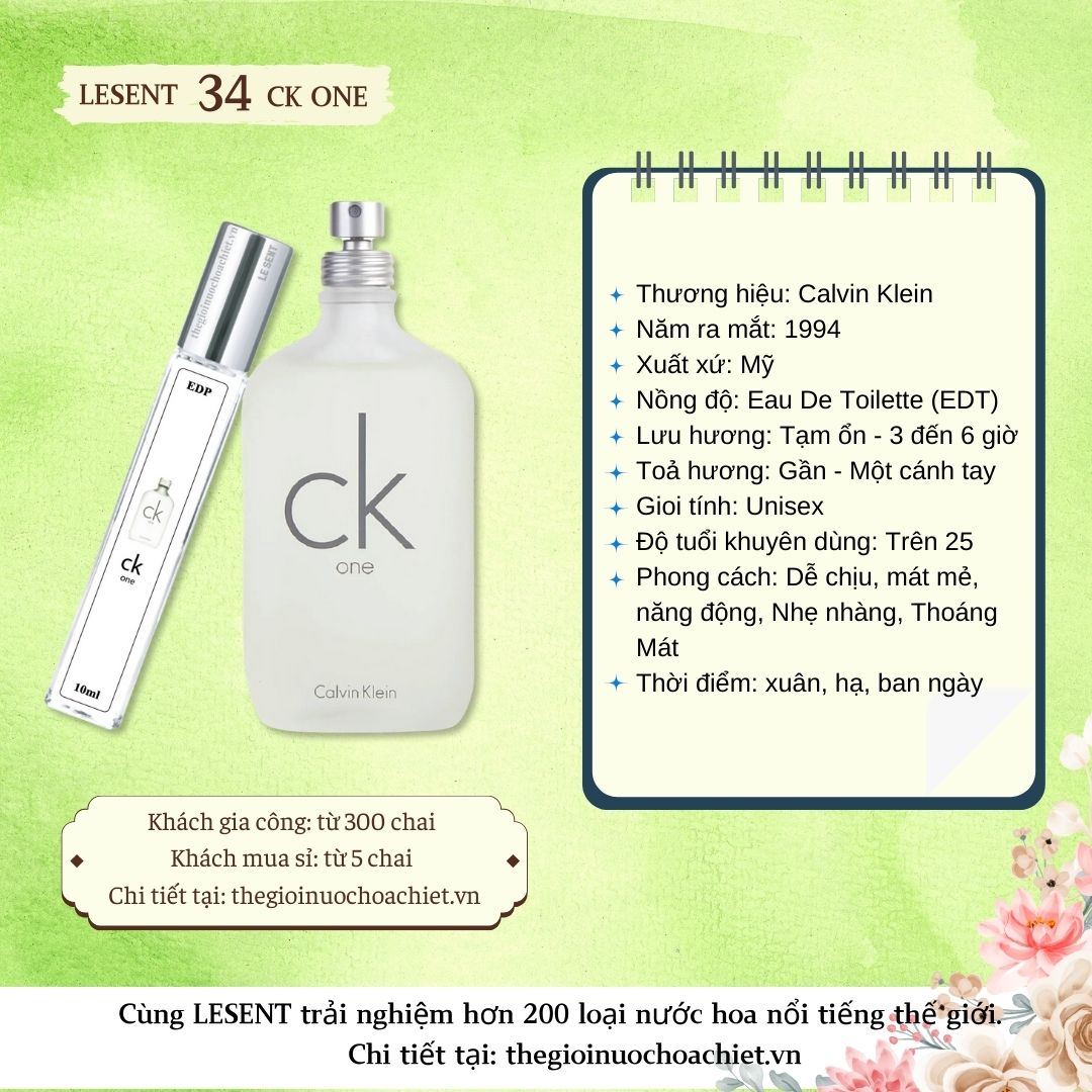 Nước hoa chiết CK One by Calvin Klein 