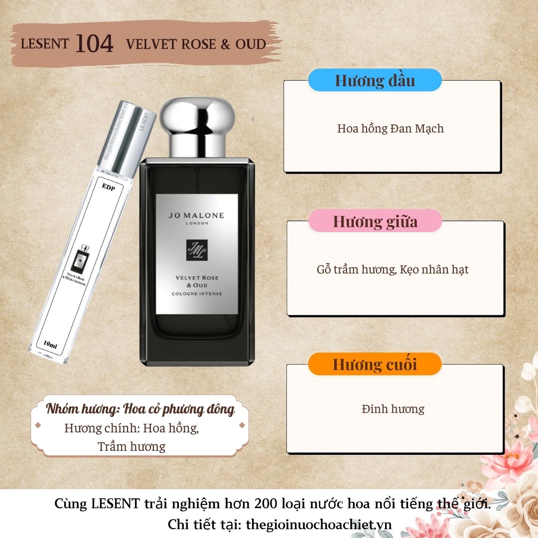 Nước hoa chiết Velvet Rose & Oud by Jo Malone 