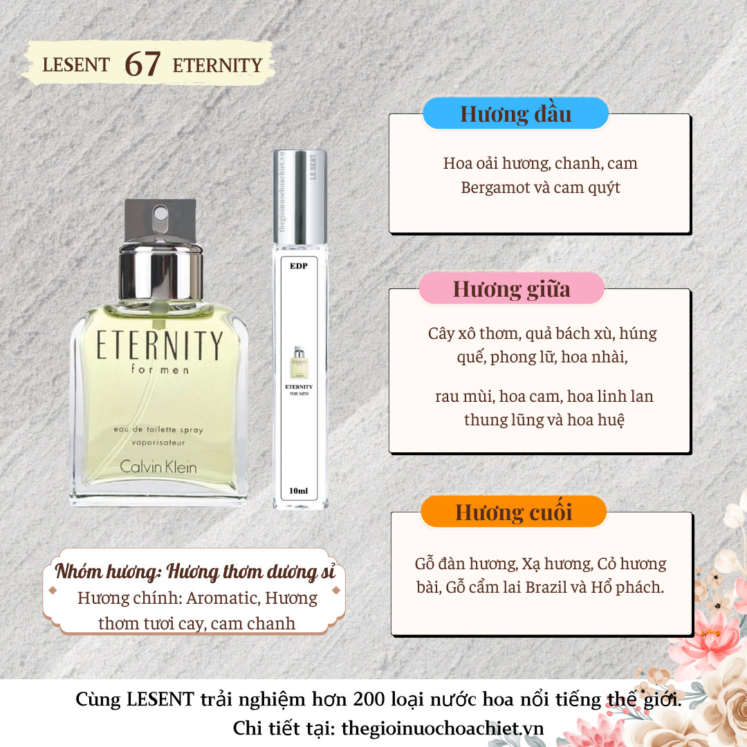 Nước hoa chiết Eternity by Calvin Klein 