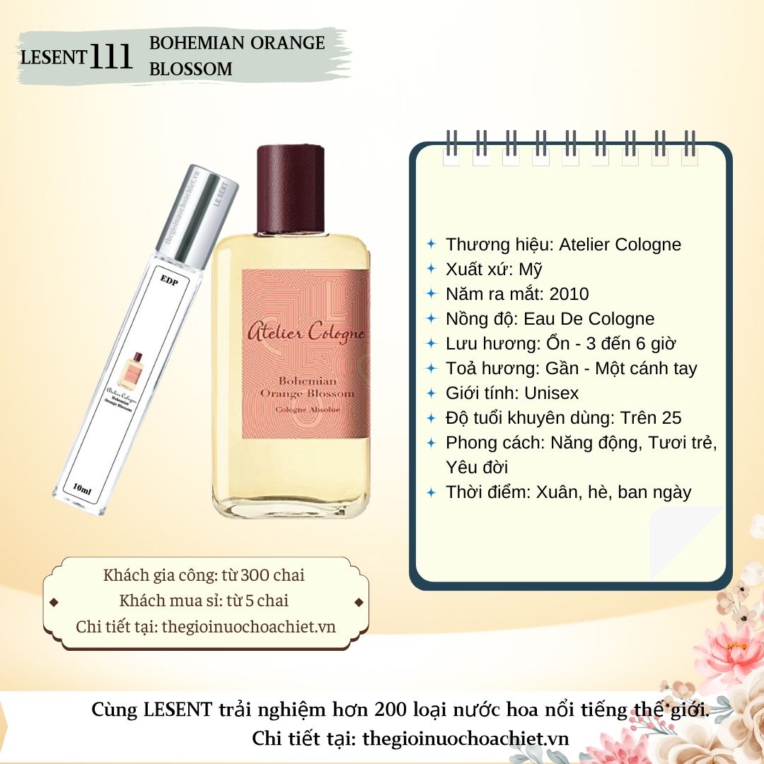 Nước hoa chiết Orange Blossom by Atelier Cologne 