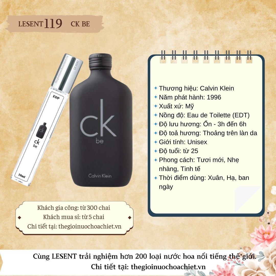 Nước hoa chiết CK Be by Calvin Klein 