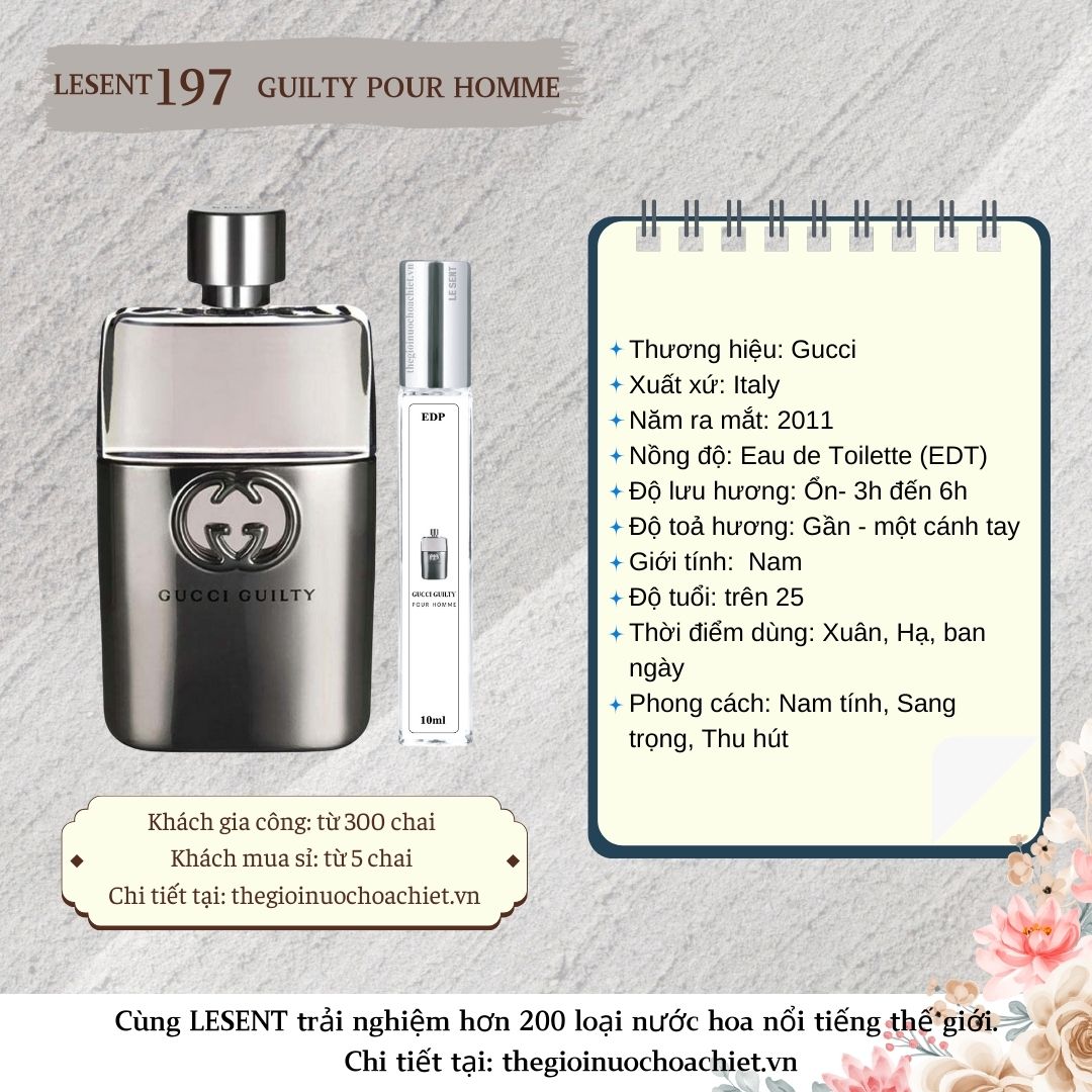 Nước hoa chiết Guilty Pour Homme by Gucci  