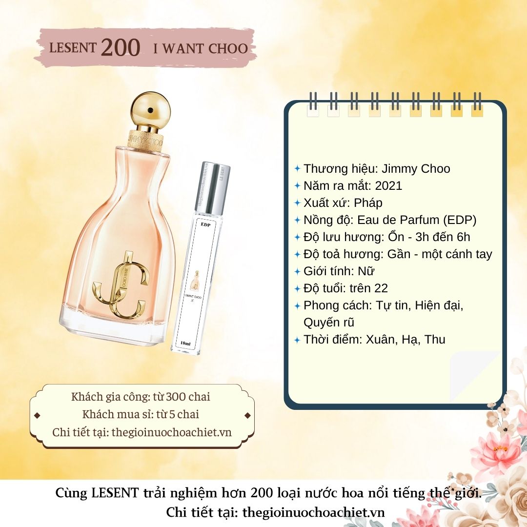 Nước hoa chiết I Want Choo by Jimmy Choo 