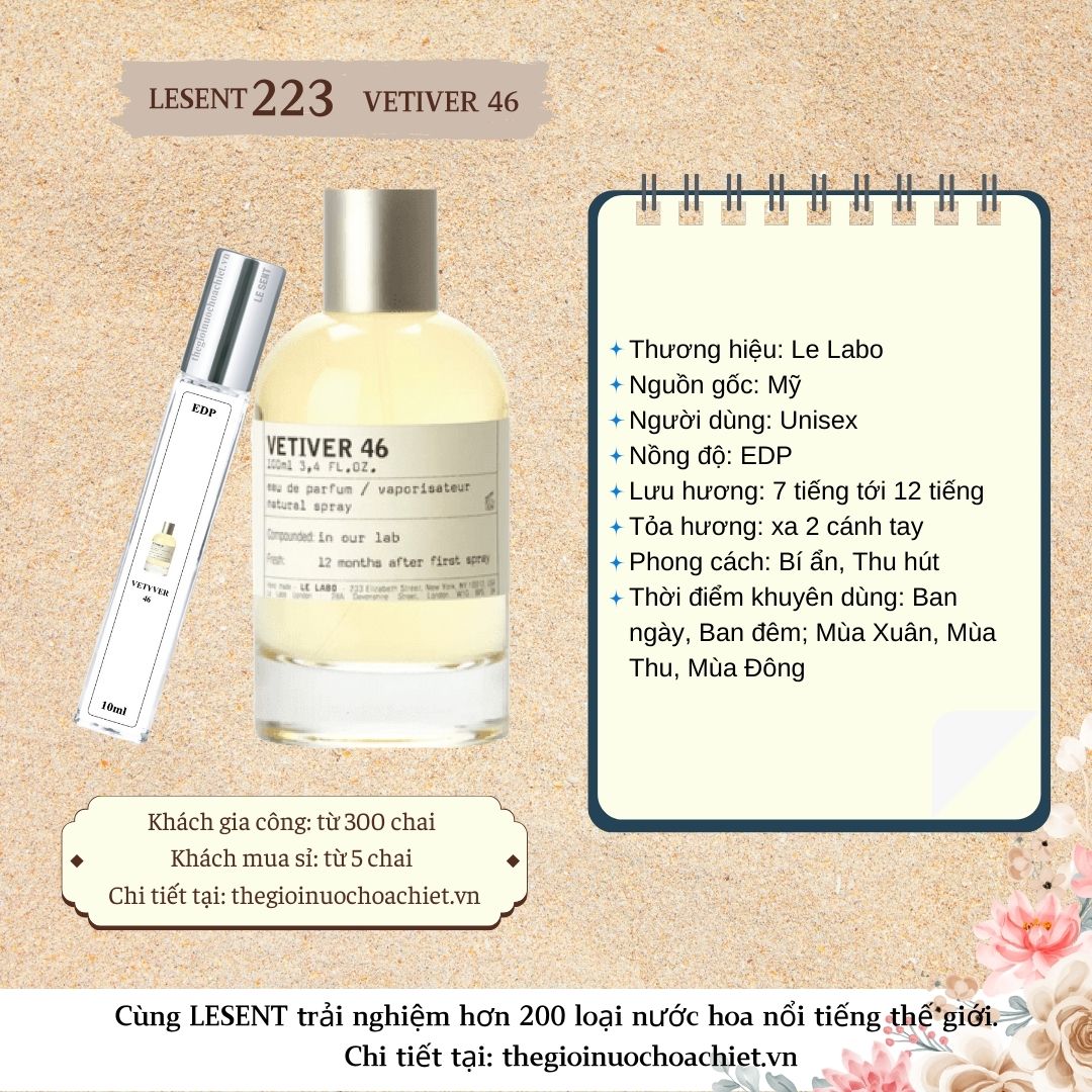 Nước hoa chiết Vetyver 46 by Le Labo