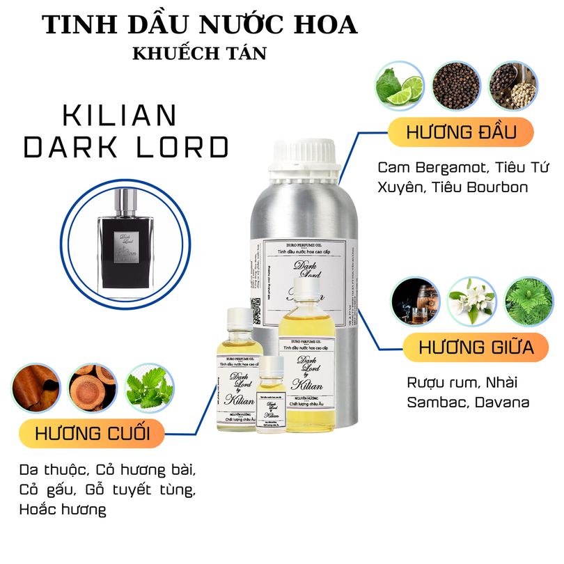 Tinh dầu nước hoa Kilian Dark Lord cho máy khuếch tán