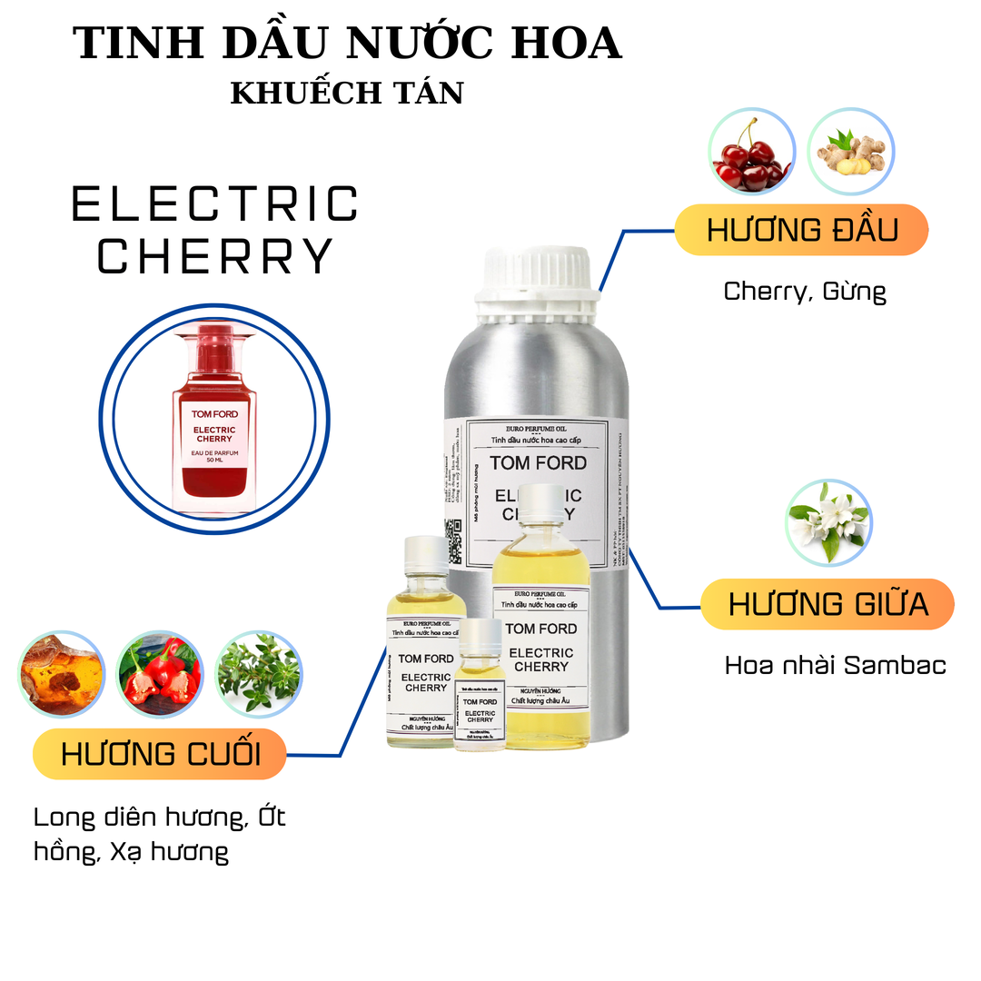 Tinh dầu nước hoa Electric Cherry cho máy khuếch tán