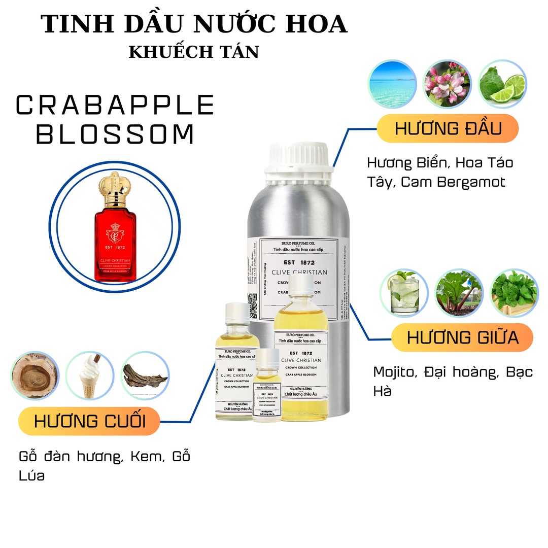 Tinh dầu nước hoa Crab Apple Blossom cho máy khuếch tán