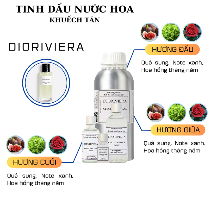 Tinh dầu nước hoa Dioriviera cho máy khuếch tán