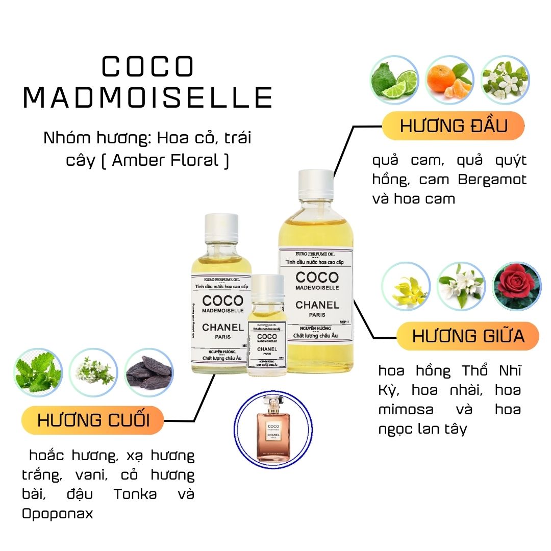 Tinh Dầu Nước Hoa Cao Cấp Coco Madmoiselle