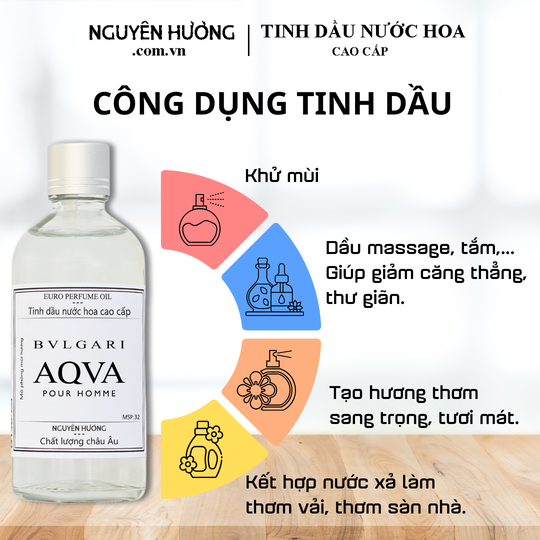 Tinh Dầu Nước Hoa Cao Cấp AQVA Pour Homme by Bvlgari