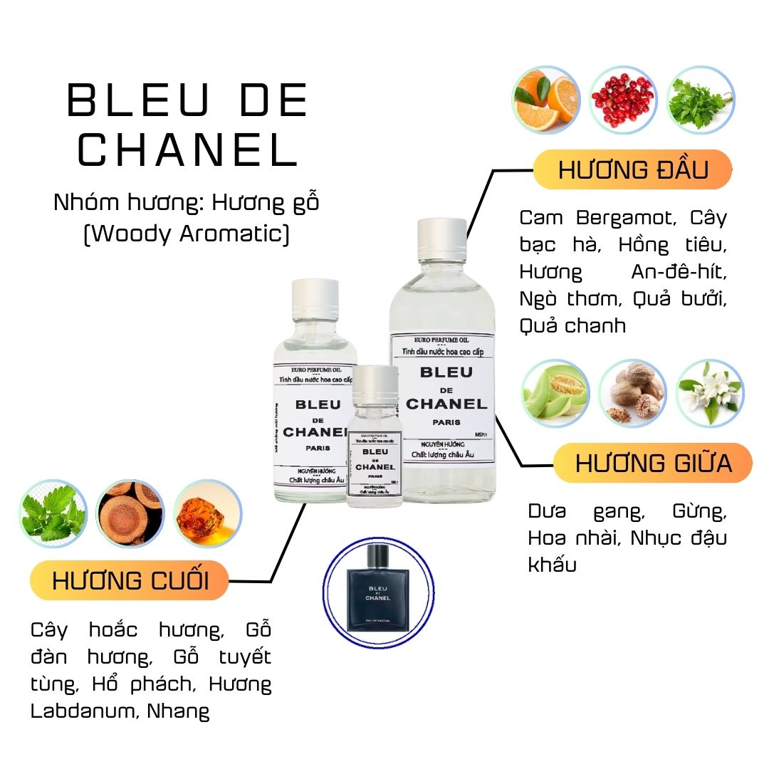 Tinh Dầu Nước Hoa Cao Cấp Bleu De Chanel