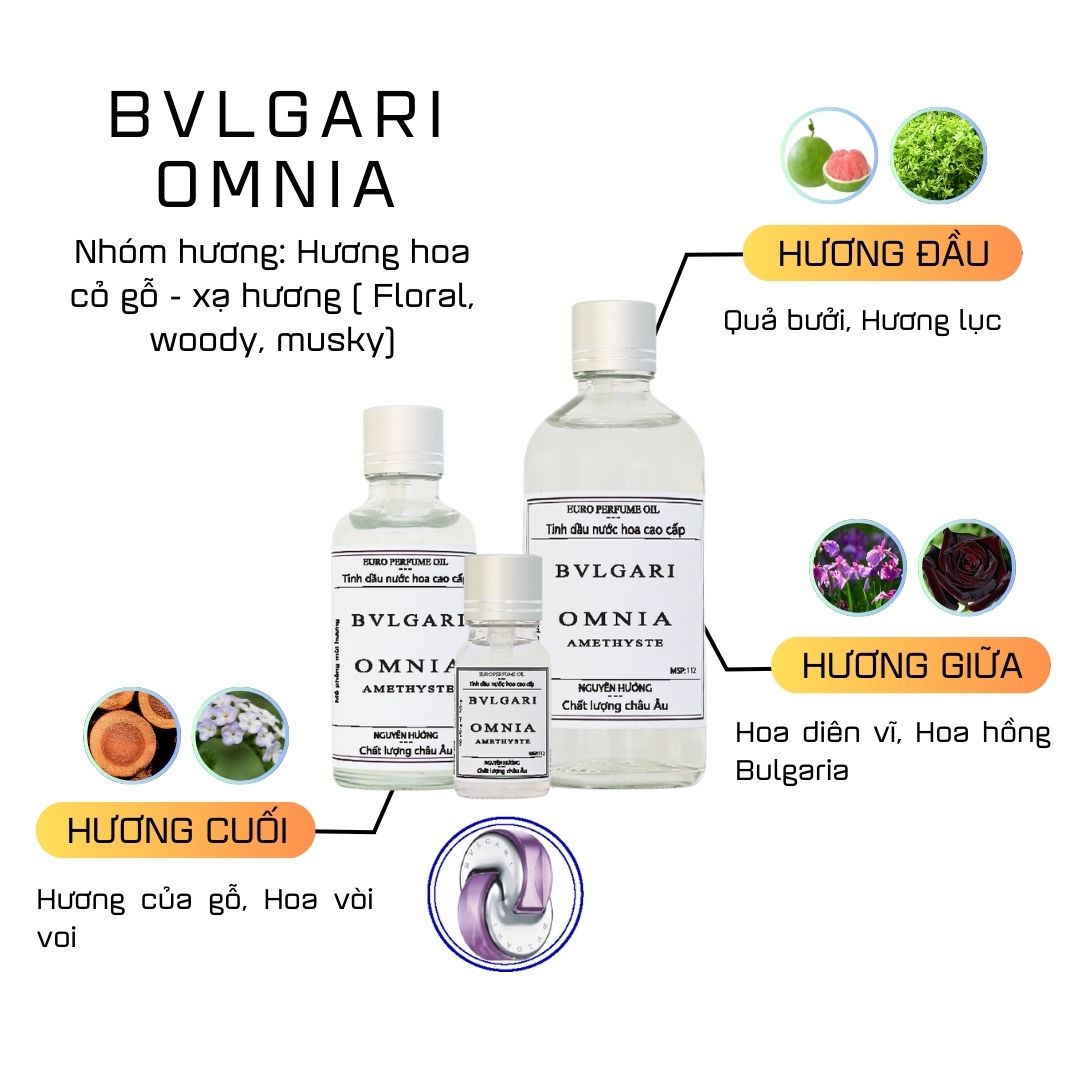 Tinh Dầu Nước Hoa Cao Cấp Omnia by BVLGARI 