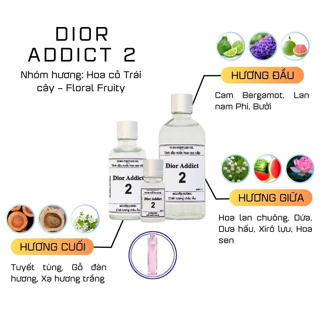 Tinh Dầu Nước Hoa Cao Cấp Addict 2 by Dior