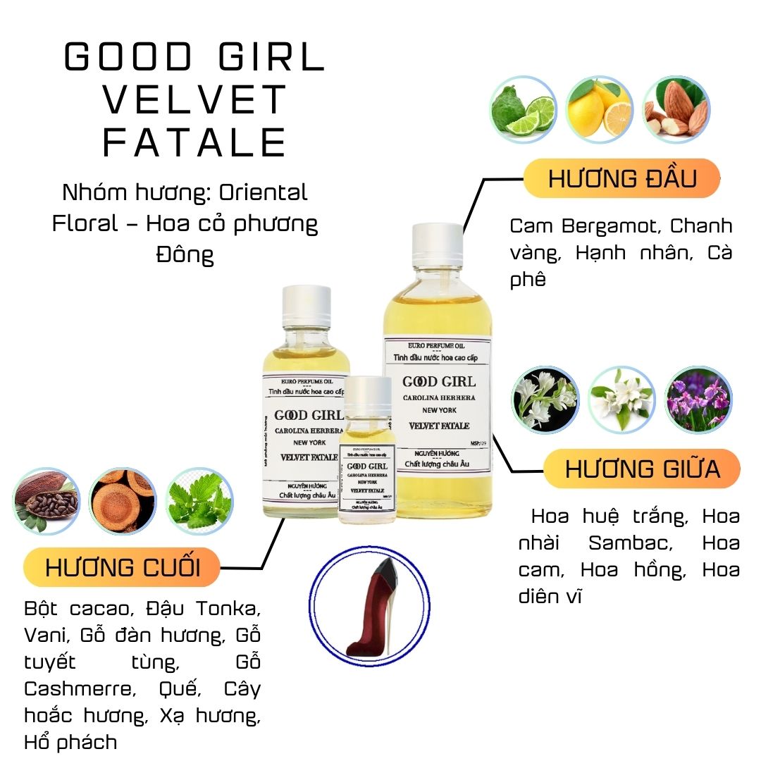 Tinh Dầu Nước Hoa Cao Cấp Good Girl Velvet Fatale