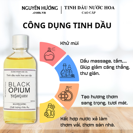 Tinh Dầu Nước Hoa Cao Cấp Black Opium by YSL