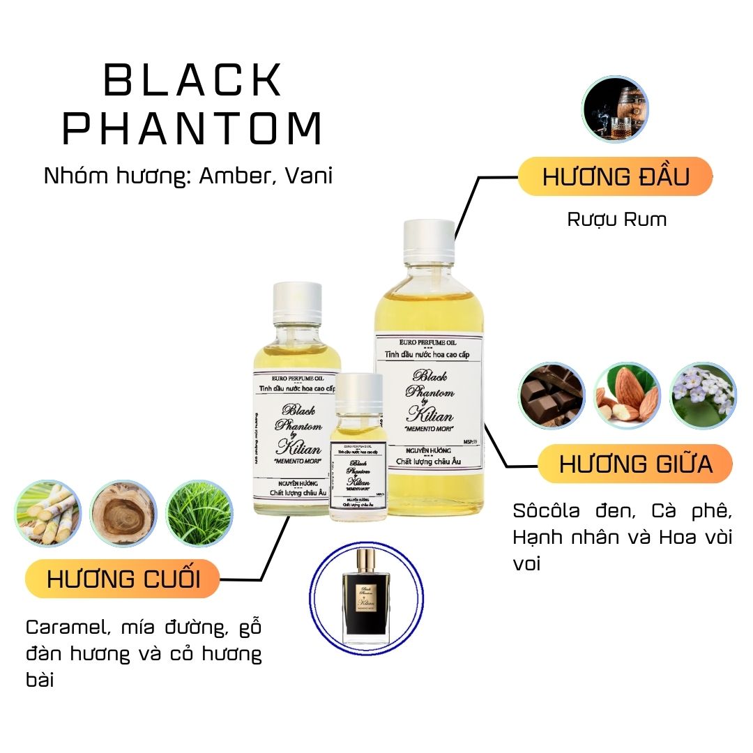 Tinh Dầu Nước Hoa Cao Cấp Black Phantom by Kilian