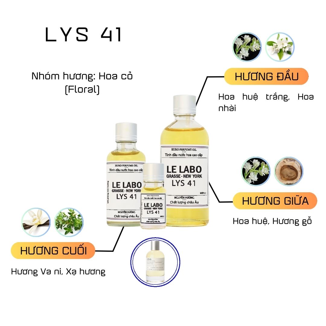 Tinh Dầu Nước Hoa Cao Cấp Lys 41 by Le Labo