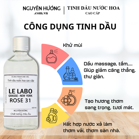 Tinh Dầu Nước Hoa Cao Cấp Rose 31 by Le Labo