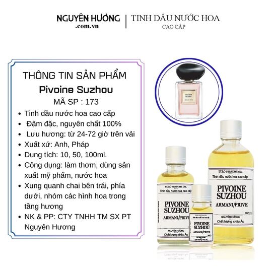 Tinh Dầu Nước Hoa Cao Cấp Pivoine Suzhou