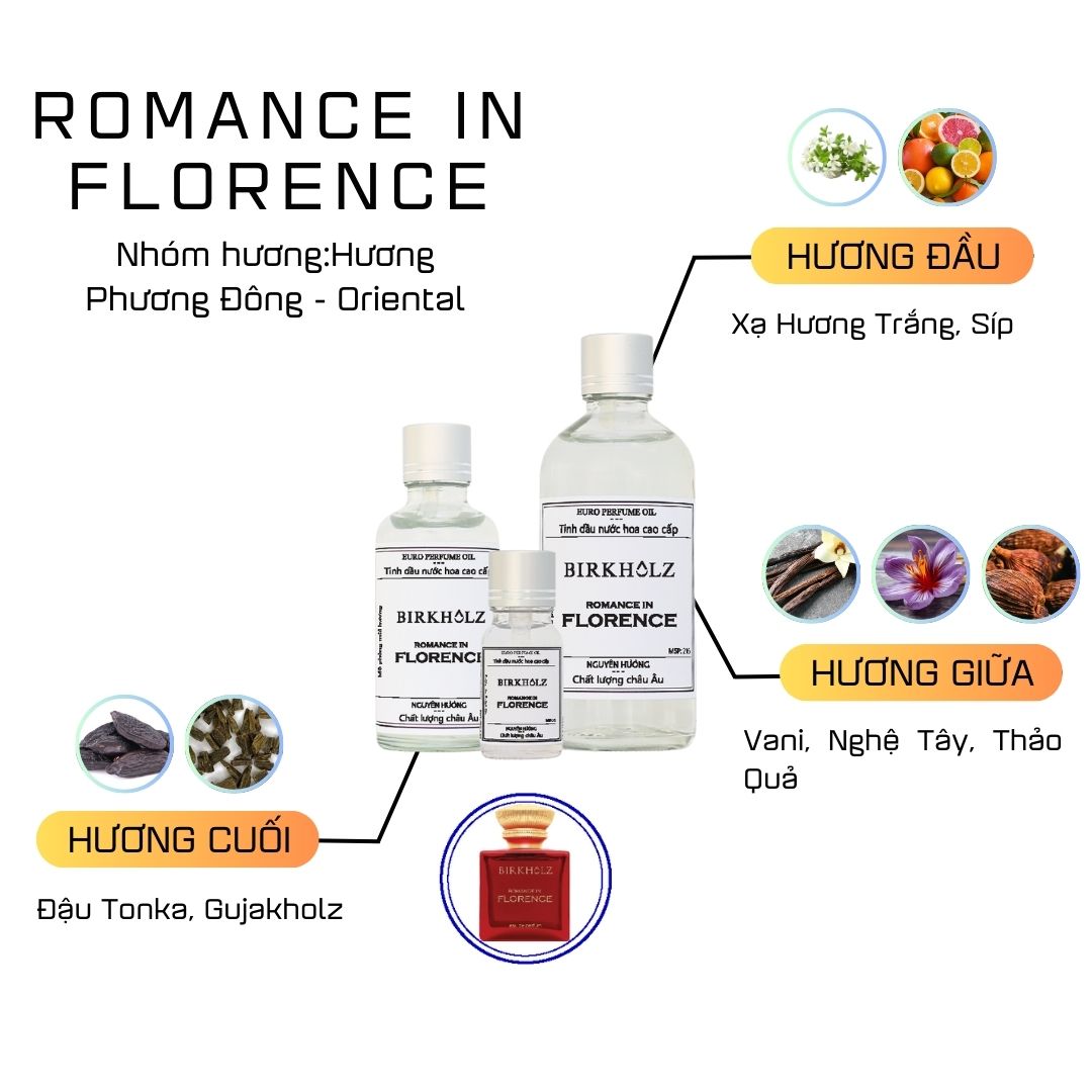 Tinh Dầu Nước Hoa Cao Cấp Romance In Florence