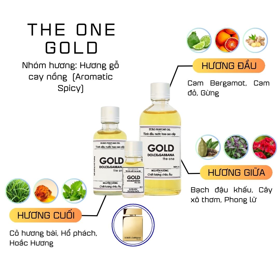 Tinh Dầu Nước Hoa Cao Cấp The One Gold by D&G