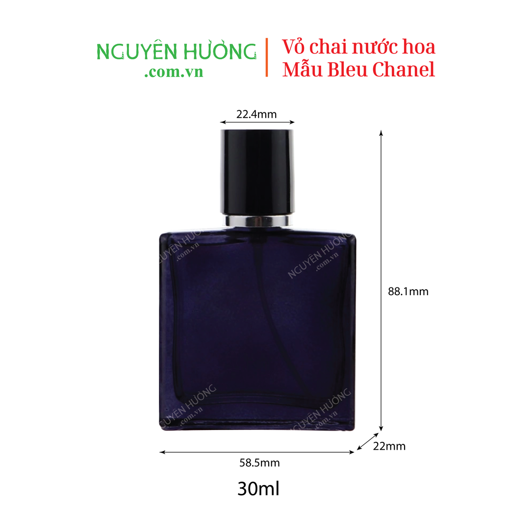 Vỏ chai 30ml mẫu Bleu Chanel