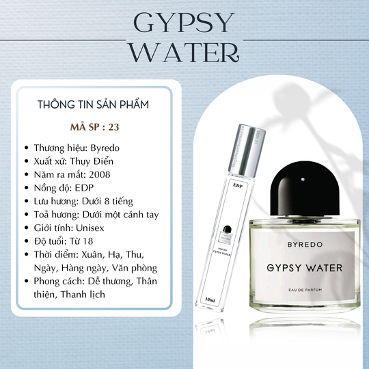 Nước hoa chiết Gypsy Water by Byredo  