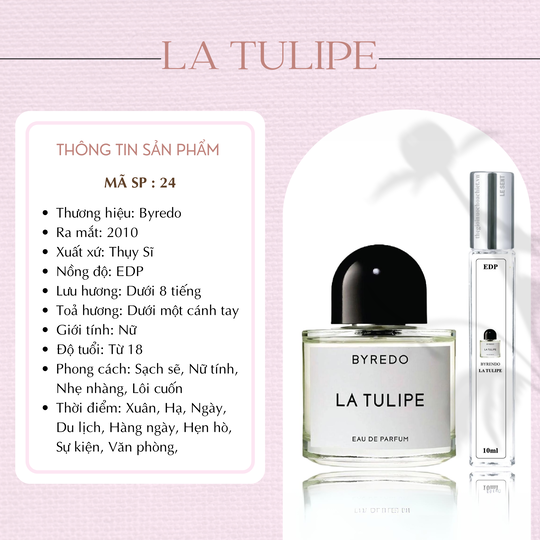 Nước hoa chiết La Tulipe by Byredo 