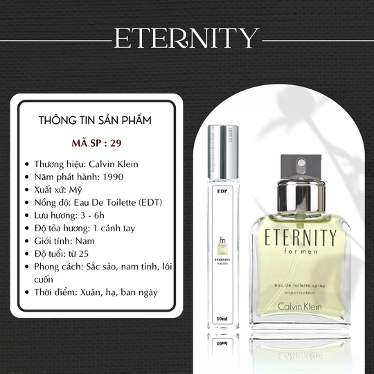 Nước hoa chiết Eternity by Calvin Klein 