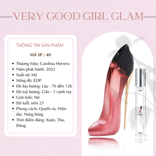 Nước hoa chiết Very Good Girl Glam by Carolina Herrera