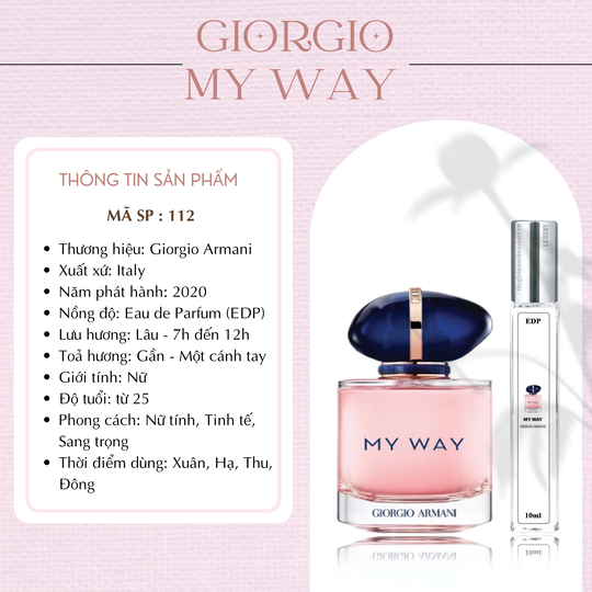 Nước hoa chiết My Way by Armani Giorgio 