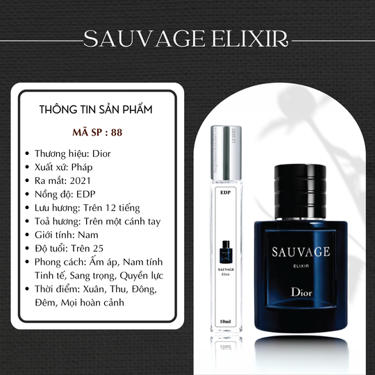 Nước hoa chiết Sauvage Elixir by Dior 