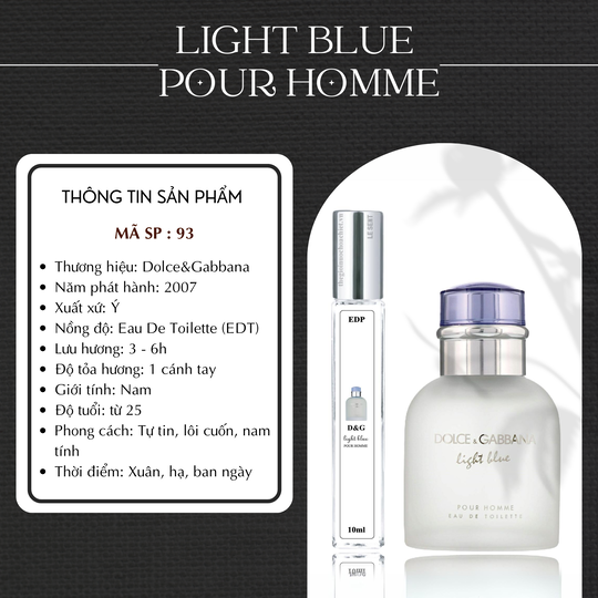 Nước hoa chiết Light Blue Pour Homme by D&G