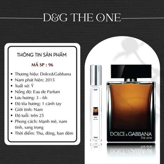 Nước hoa chiết The One by D&G 