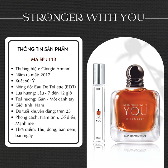 Nước hoa chiết Stronger With You by Giorgio Armani 