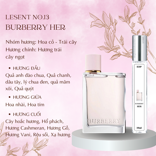 Nước hoa chiết Burberry Her by Burberry 