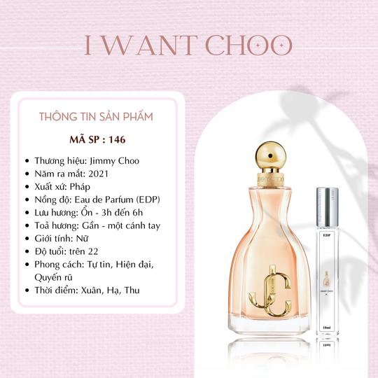 Nước hoa chiết I Want Choo by Jimmy Choo 