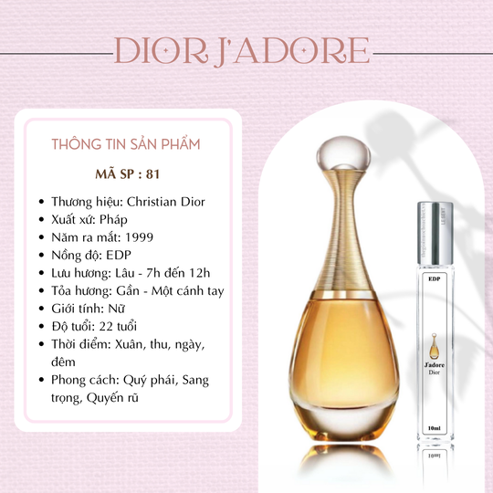 Nước hoa chiết J'adore by Dior 