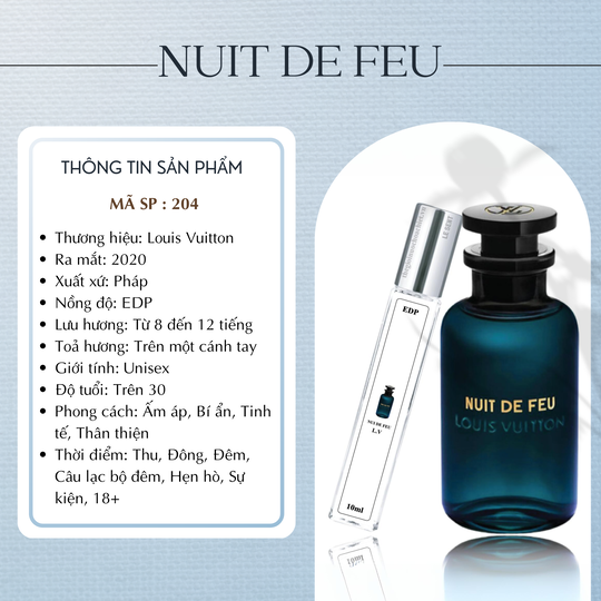 Nước hoa chiết Nuit de Feu by Louis Vuitton