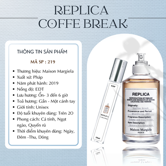 Nước hoa chiết Coffee Break Replica by Maison Martin Margiela