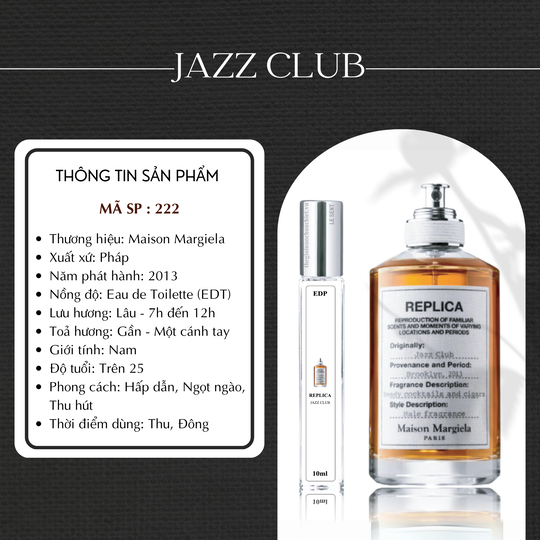 Nước hoa chiết Jazz Club Replica by Maison Margiela