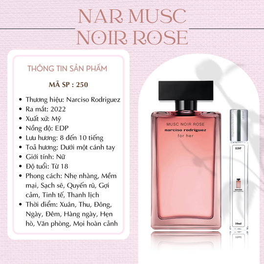 Nước hoa chiết Musc Noir Rose by Narciso Rodriguez