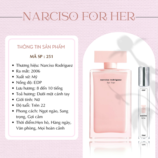 Nước hoa chiết Narciso For Her Narciso Rodriguez