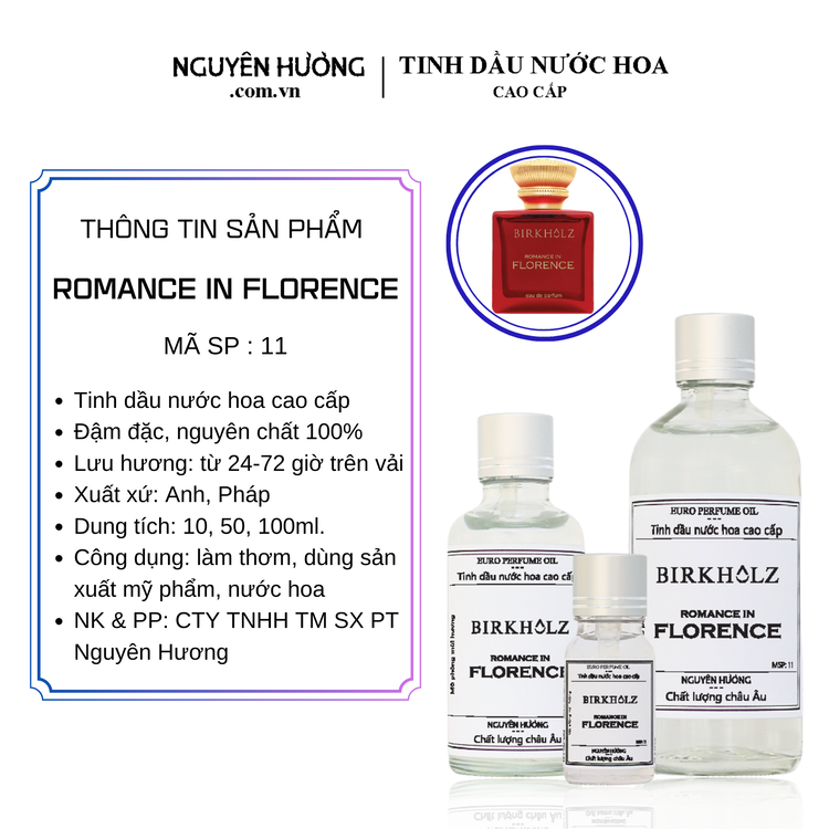 Tinh Dầu Nước Hoa Cao Cấp Romance In Florence