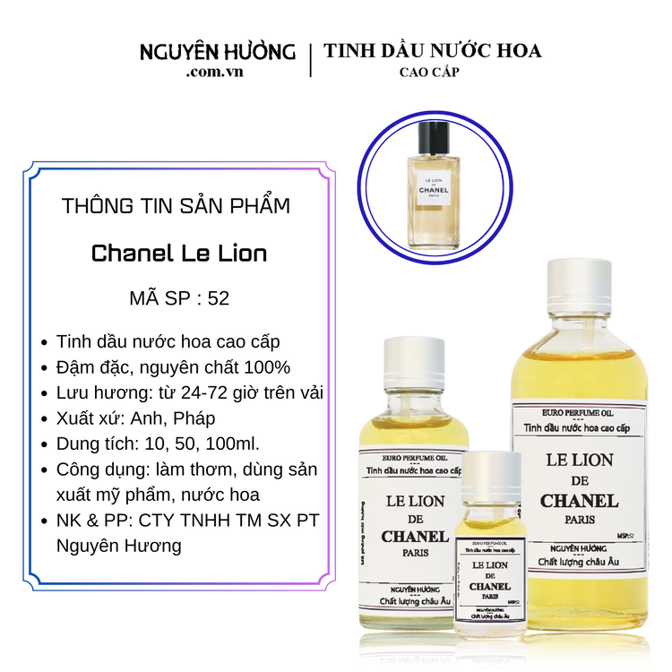 Tinh Dầu Nước Hoa Cao Cấp Chanel Le Lion