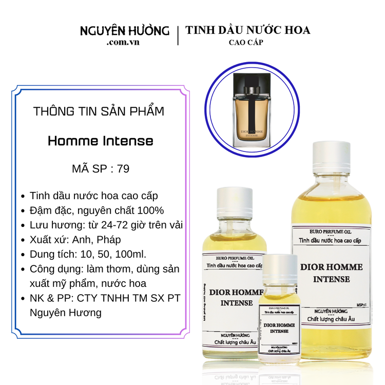 Tinh Dầu Nước Hoa Cao Cấp Homme Intense by Dior