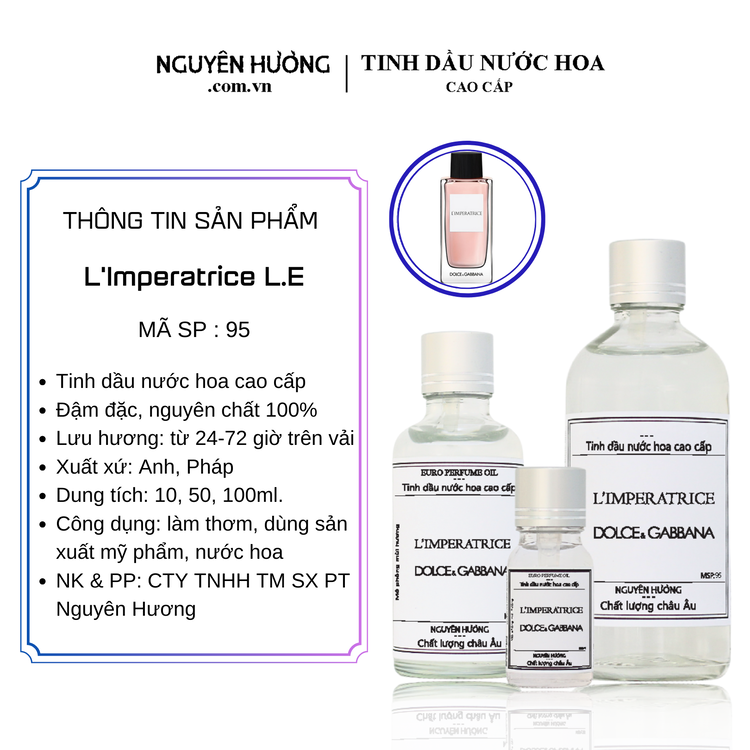 Tinh Dầu Nước Hoa Cao Cấp L'Imperatrice L.E