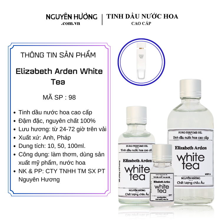 Tinh Dầu Nước Hoa Cao Cấp White Tea by Elizabeth Arden 