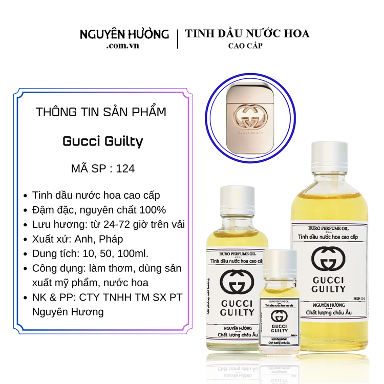 Tinh Dầu Nước Hoa Cao Cấp Guilty by Gucci