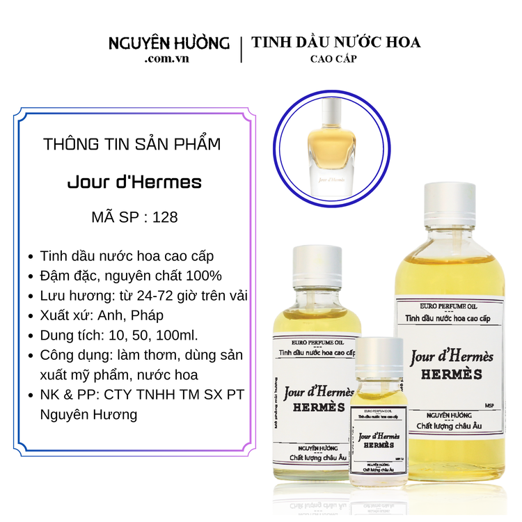 Tinh Dầu Nước Hoa Cao Cấp Jour d'Hermes by Hermes